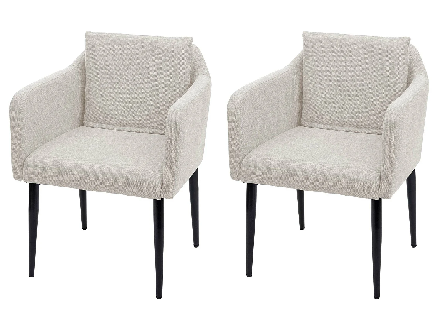 Krzesło do jadalni MCW-H93 (zestaw 2 sztuk),  tkanina/tekstylia kremowo-beżowy