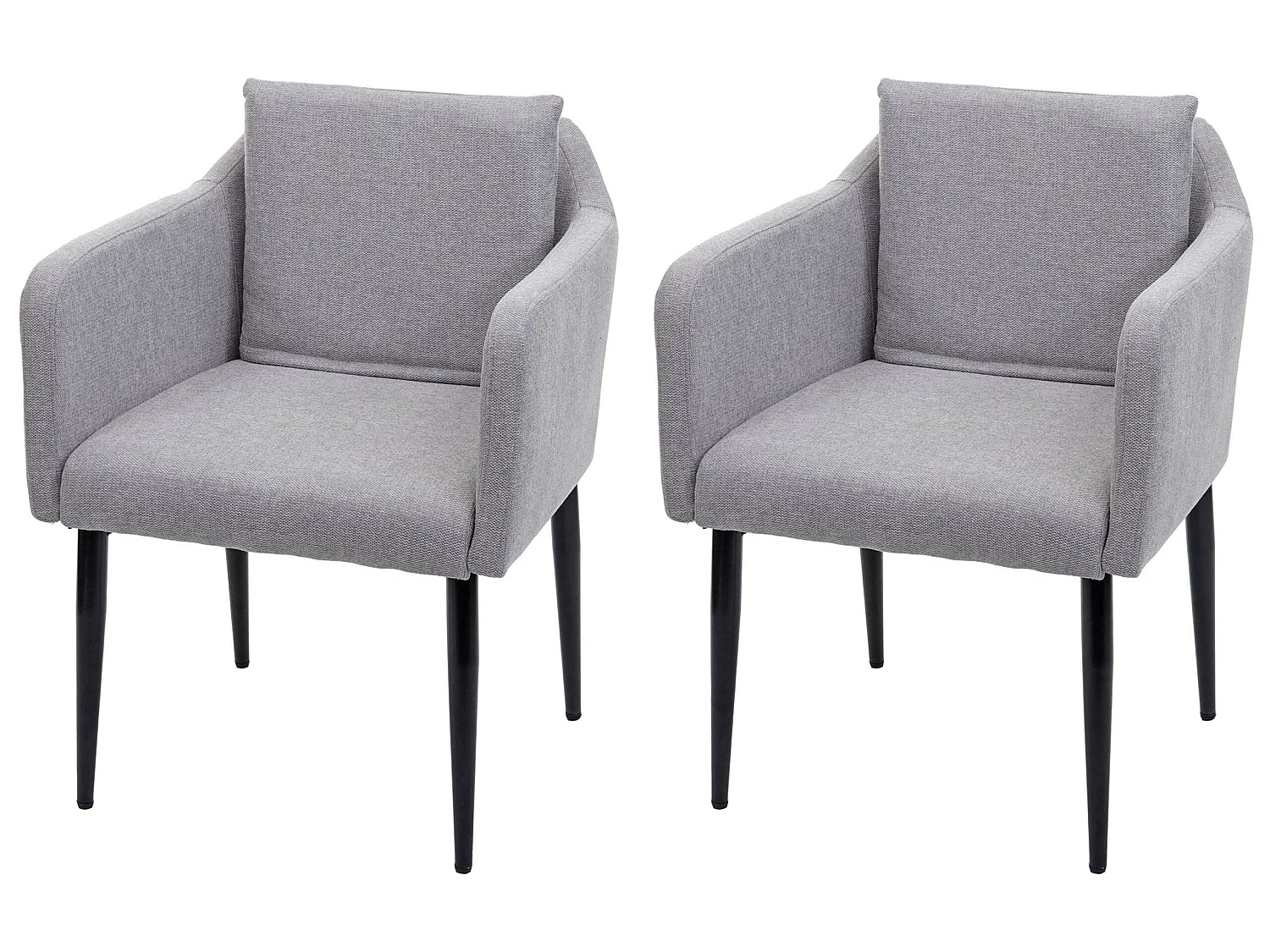 Krzesło do jadalni MCW-H93 (zestaw 2 sztuk),  tkanina/tekstylia jasnoszary