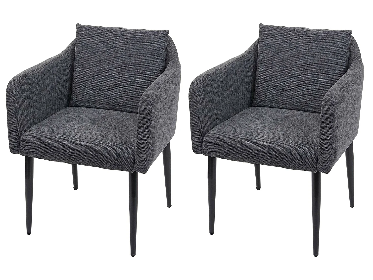 MCW-H93 eetkamerstoel (set van 2),  stof/textiel donkergrijs