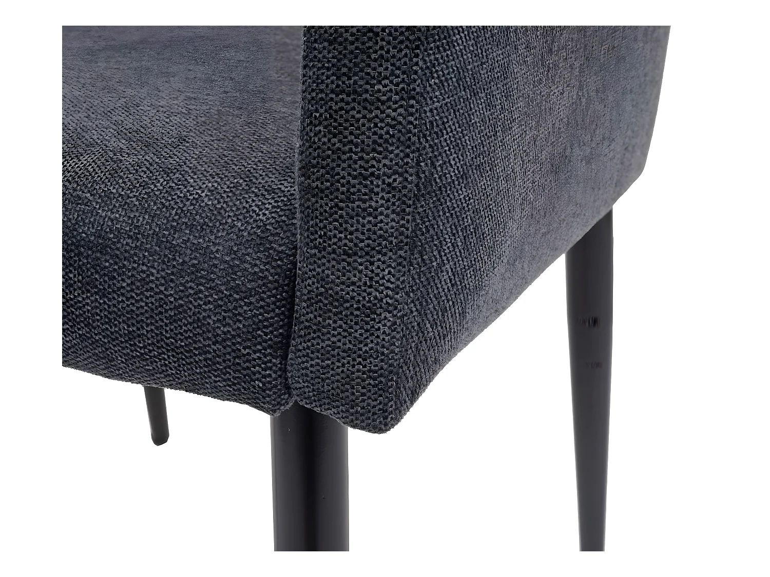 Esszimmerstuhl MCW-H93 (2er-Set), Stoff/Textil dunkelgrau