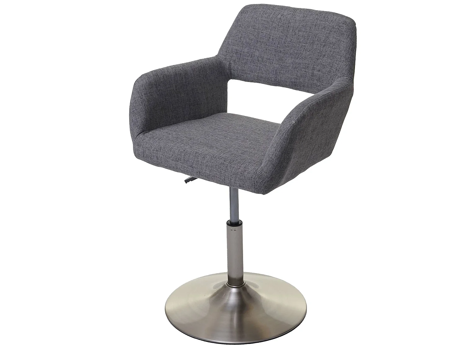 Chaise de salle à manger MCW-A50 III,  gris, pied en métal brossé