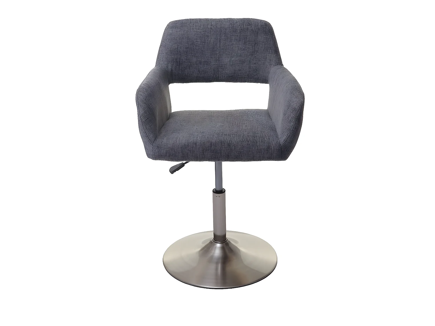 Chaise de salle à manger MCW-A50 III,  gris, pied en métal brossé