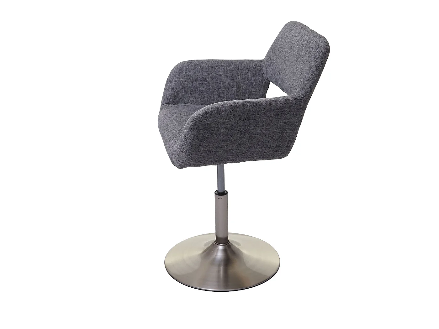 Chaise de salle à manger MCW-A50 III,  gris, pied en métal brossé