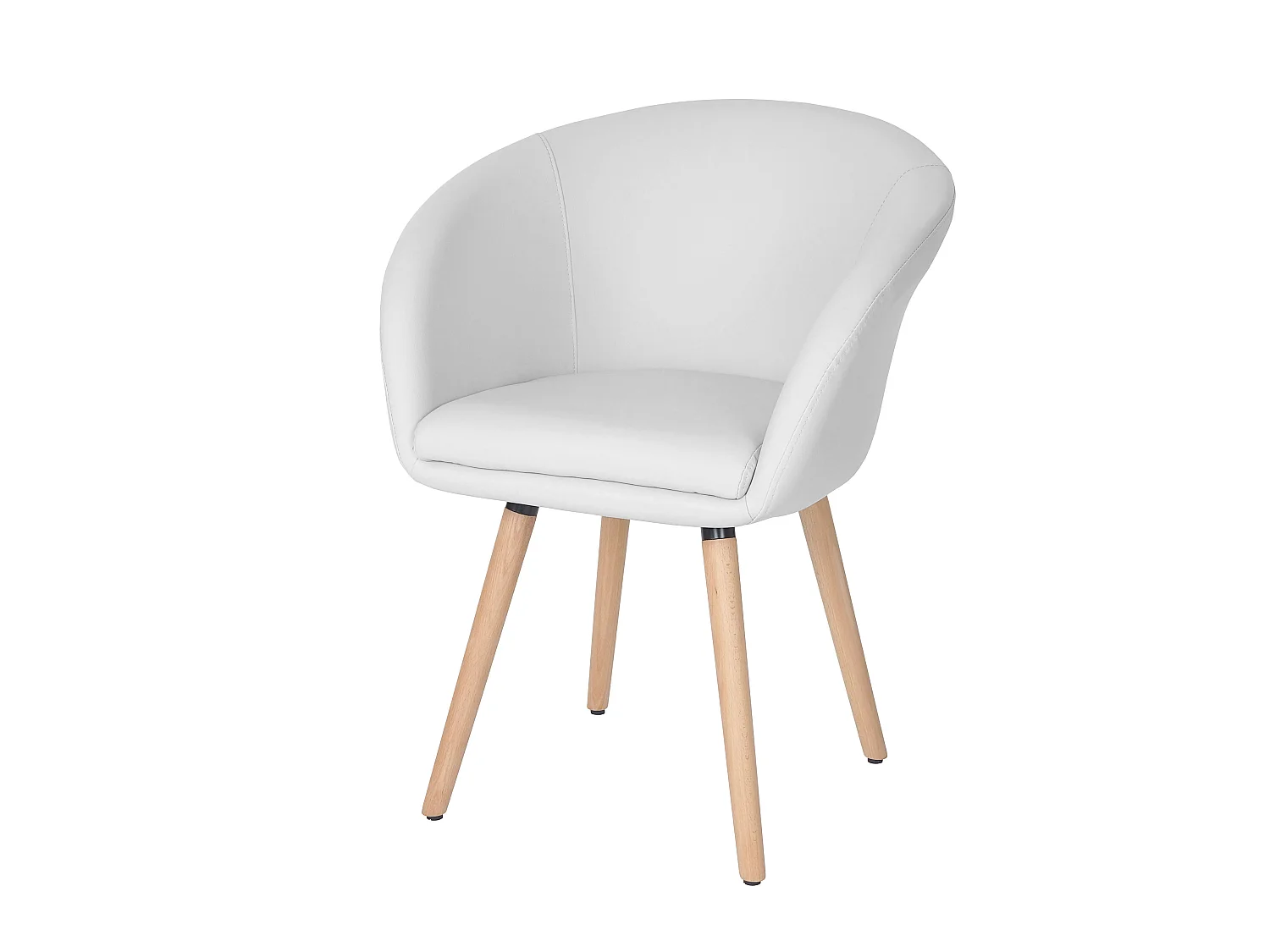 Chaise de salle à manger Vaasa T633,  similicuir, blanc