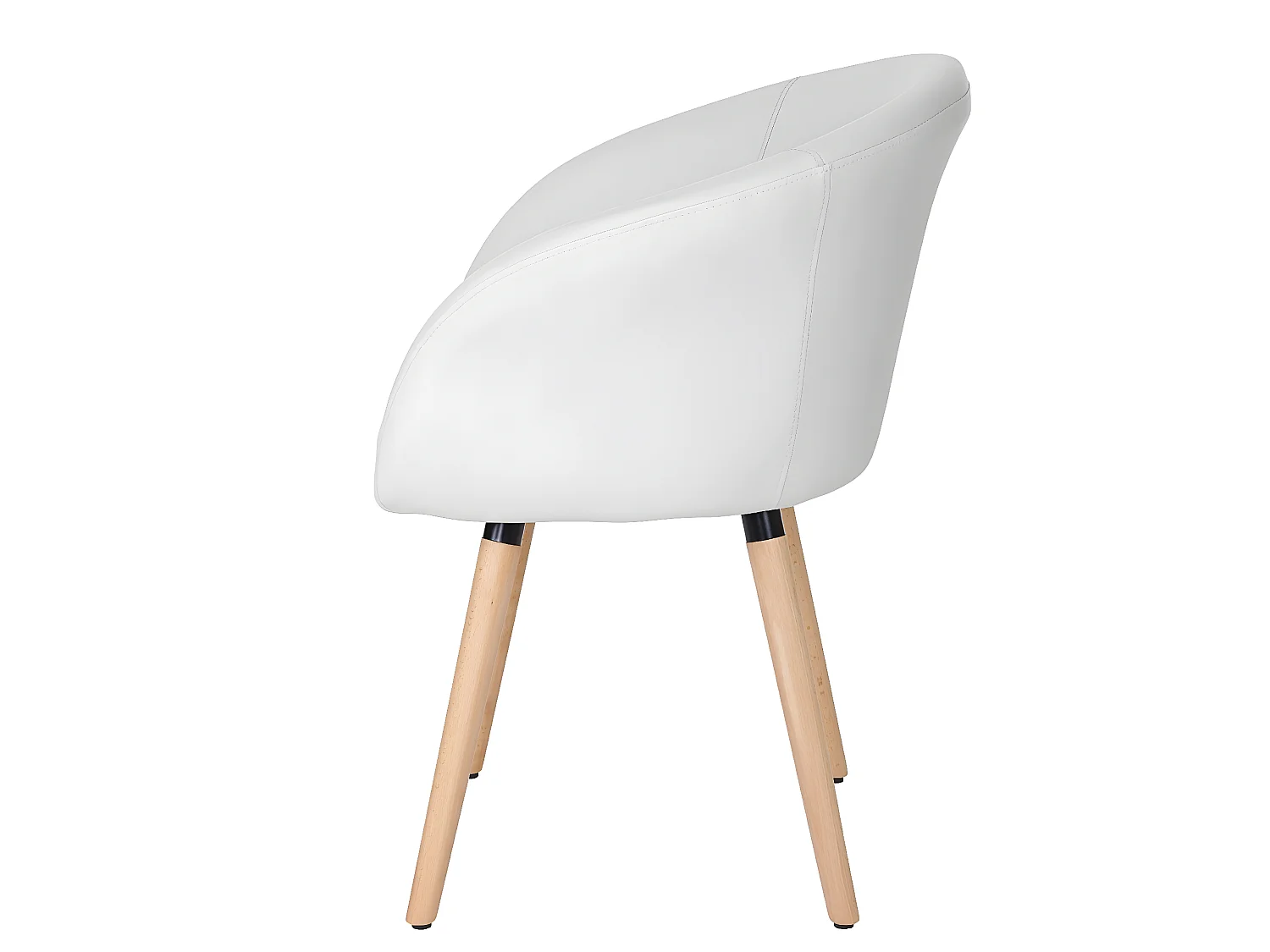 Serie Malmoe sedia sala da pranzo T633 legno massiccio 56x61x80cm ecopelle bianco