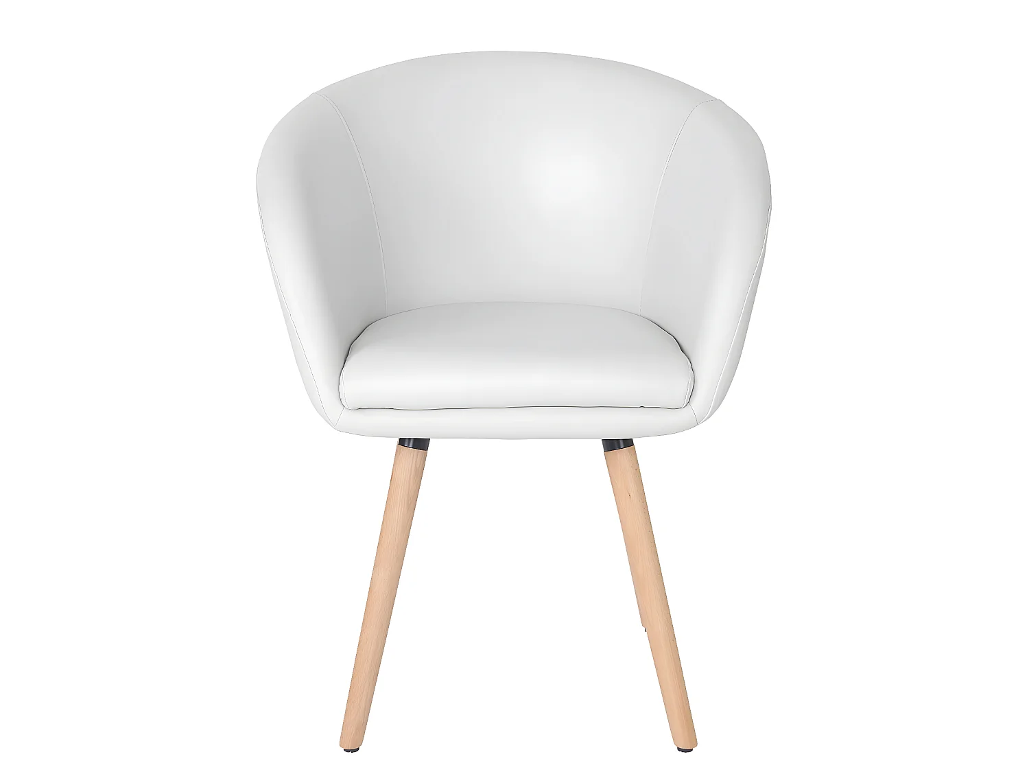 Serie Malmoe sedia sala da pranzo T633 legno massiccio 56x61x80cm ecopelle bianco