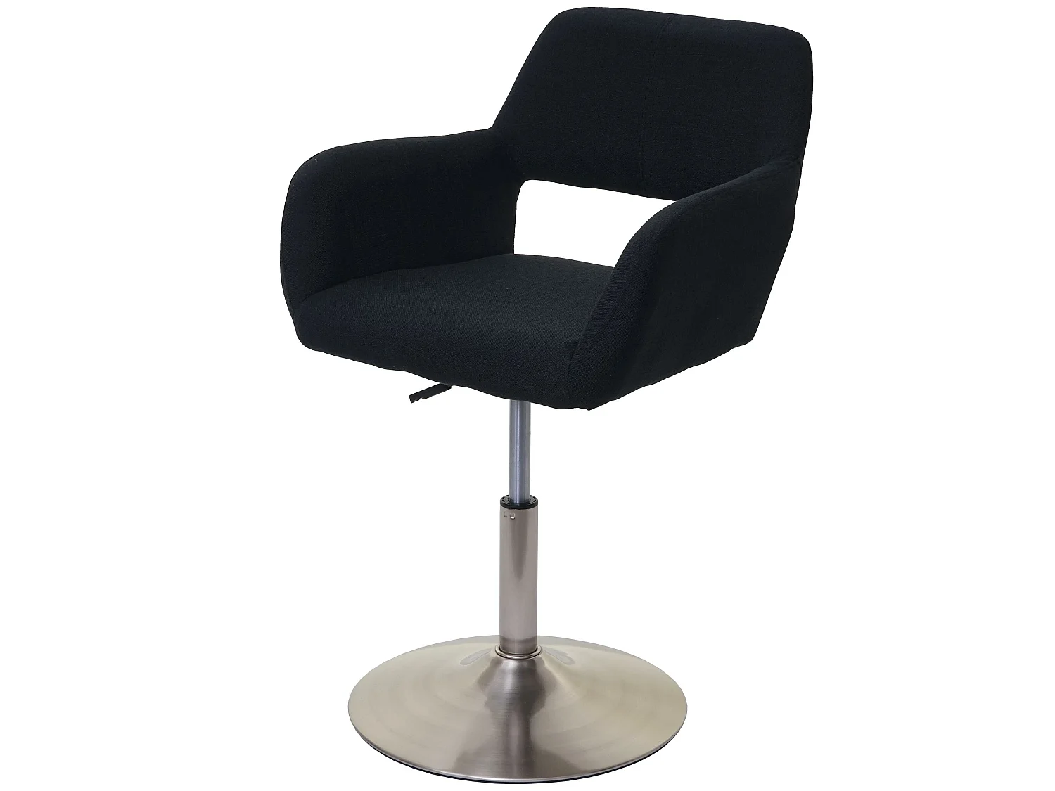 Eetkamerstoel MCW-A50 III,  zwart, geborsteld onderstel