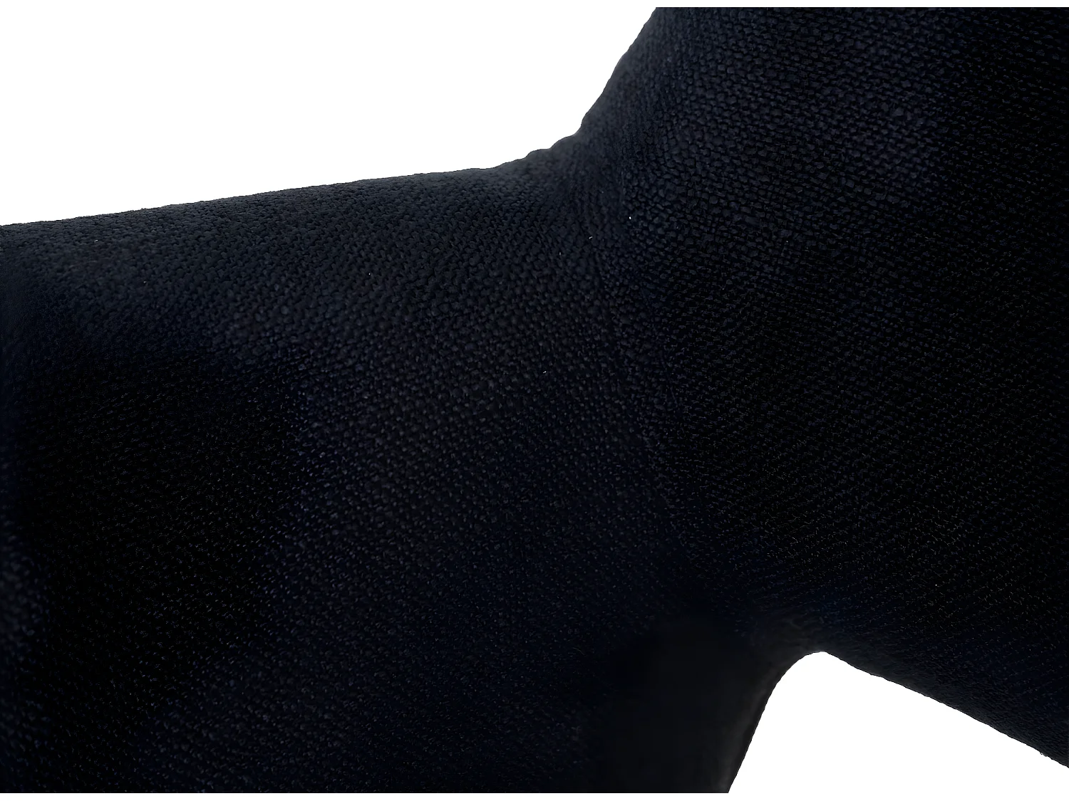 Eetkamerstoel MCW-A50 III,  zwart, geborsteld onderstel