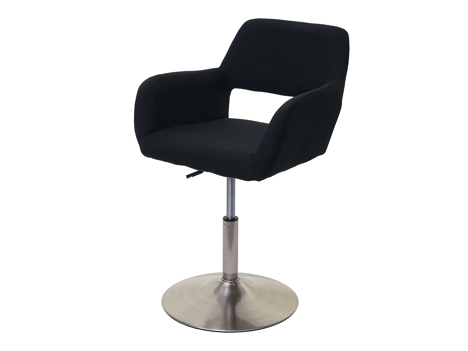 Chaise de salle à manger MCW-A50 III,  noir, pied en métal brossé