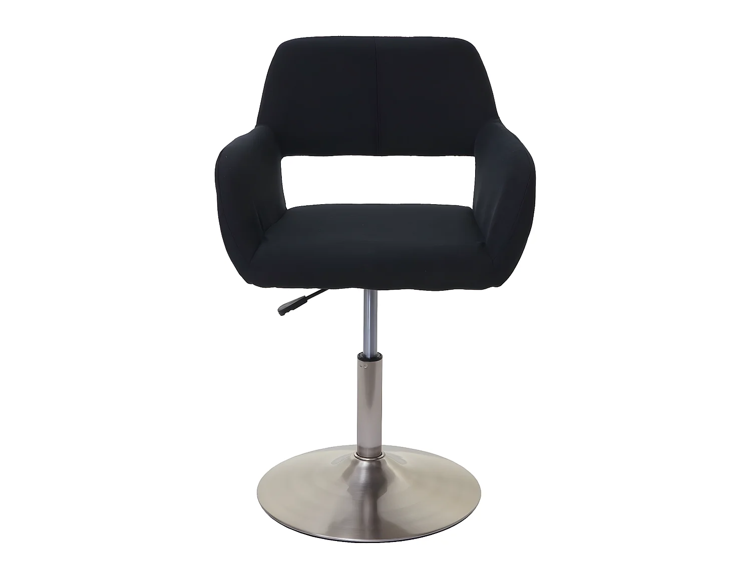 Esszimmerstuhl MCW-A50 III, Schwarz, Fuß gebürstet