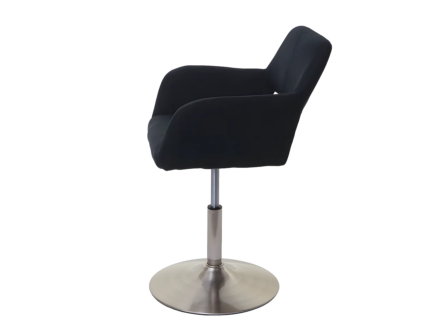 Esszimmerstuhl MCW-A50 III, Schwarz, Fuß gebürstet