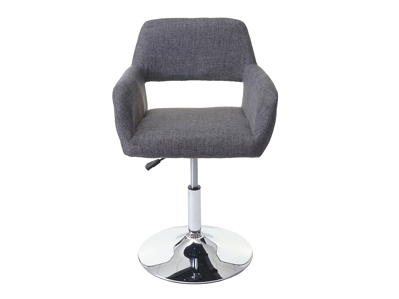 Chaise de salle à manger MCW-A50 III,  gris, pied en métal aspect chromé