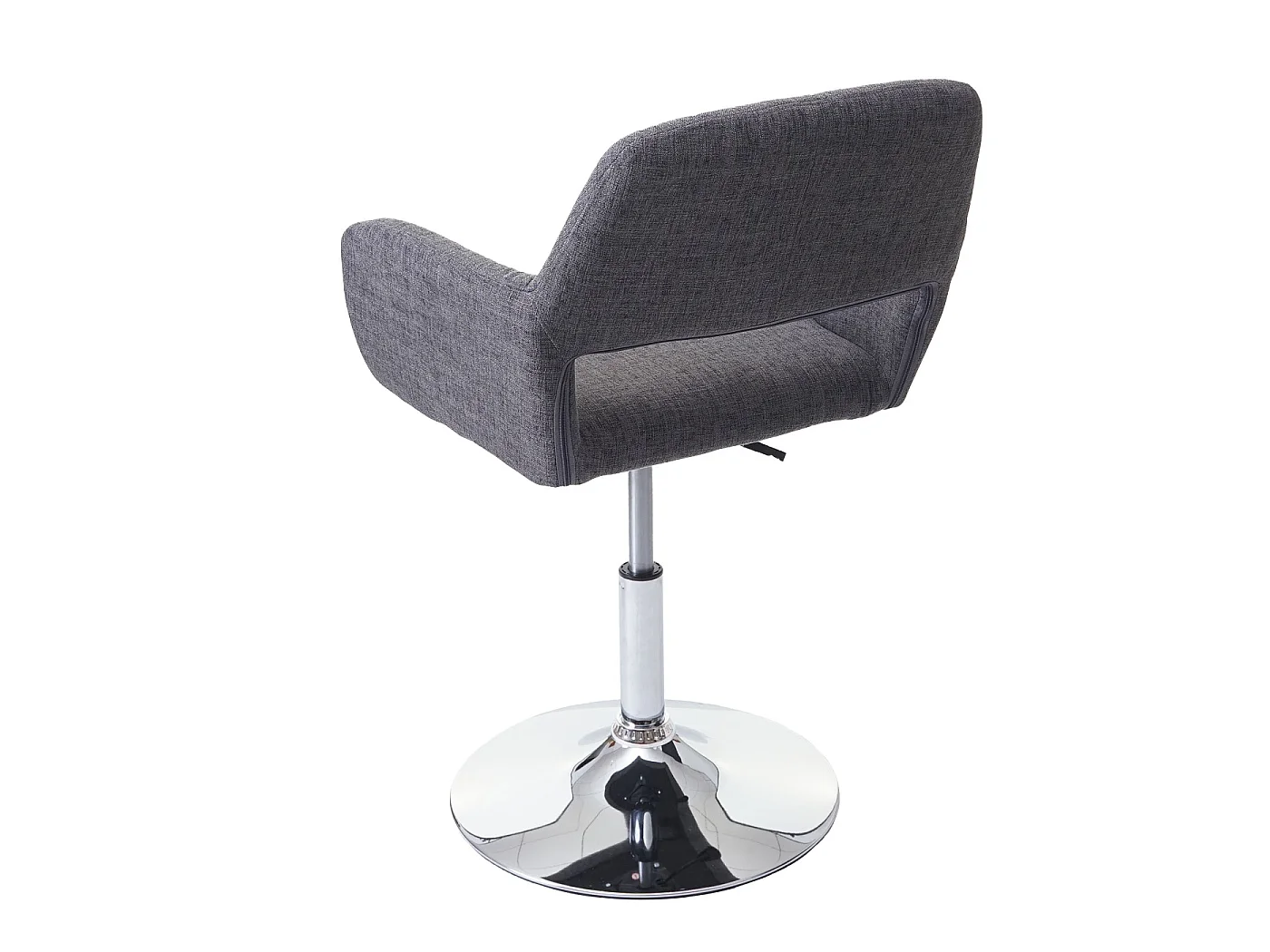 Chaise de salle à manger MCW-A50 III,  gris, pied en métal aspect chromé