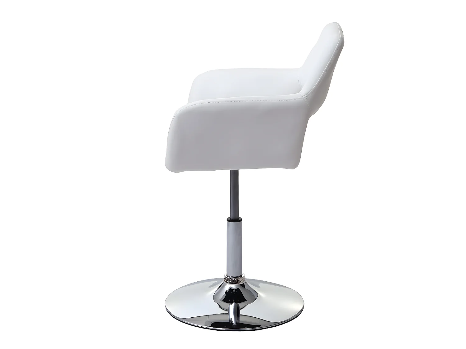 Cadeira de jantar MCW-A50 III,  branco, base cromada