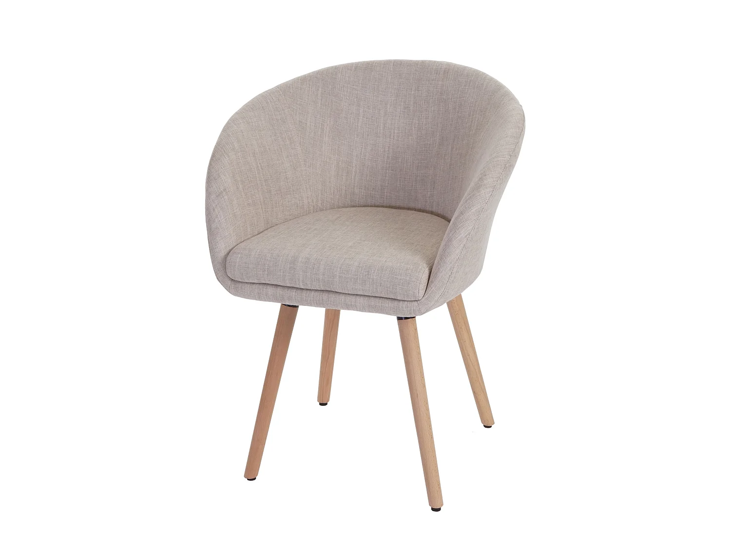 Chaise de salle à manger Vaasa T633,  tissu, crème/gris
