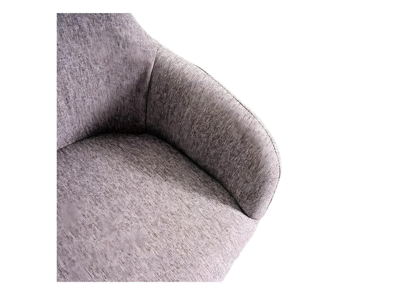 Chaise de salle à manger MCW-F18 (lot de 6),  tissu/textile gris, pieds noirs