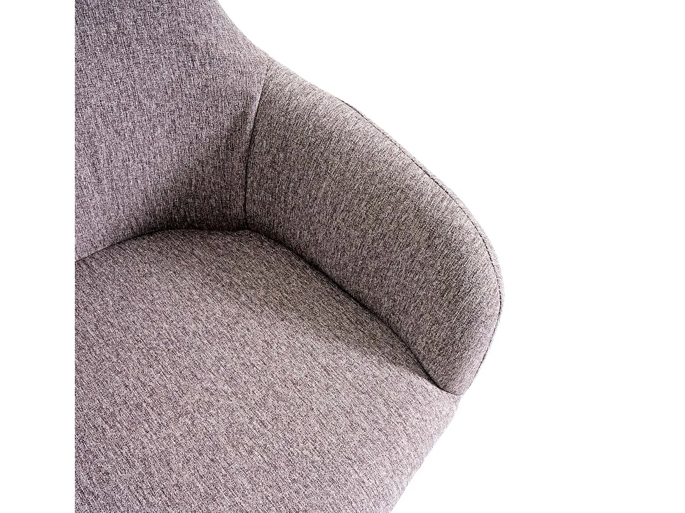 Chaise de salle à manger MCW-F18 (lot de 6),  tissu/textile gris, pieds noirs