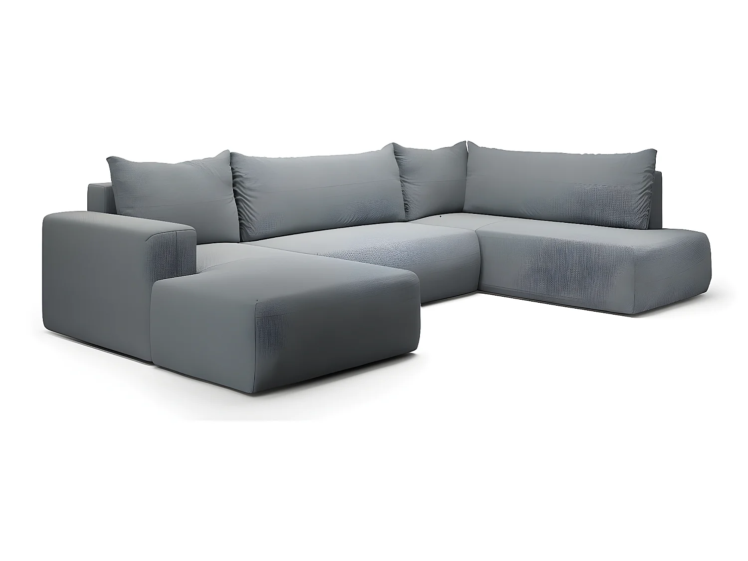 Canapé U 5 places convertible coffre Bliss Gris