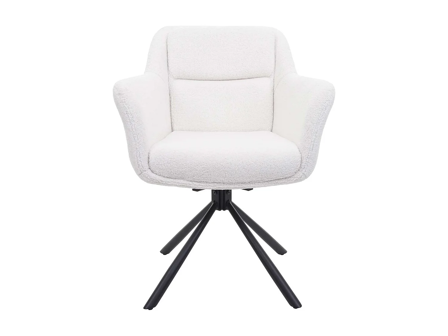 Cadeira de jantar MCW-K33 (conjunto de 2),  bouclé-branco