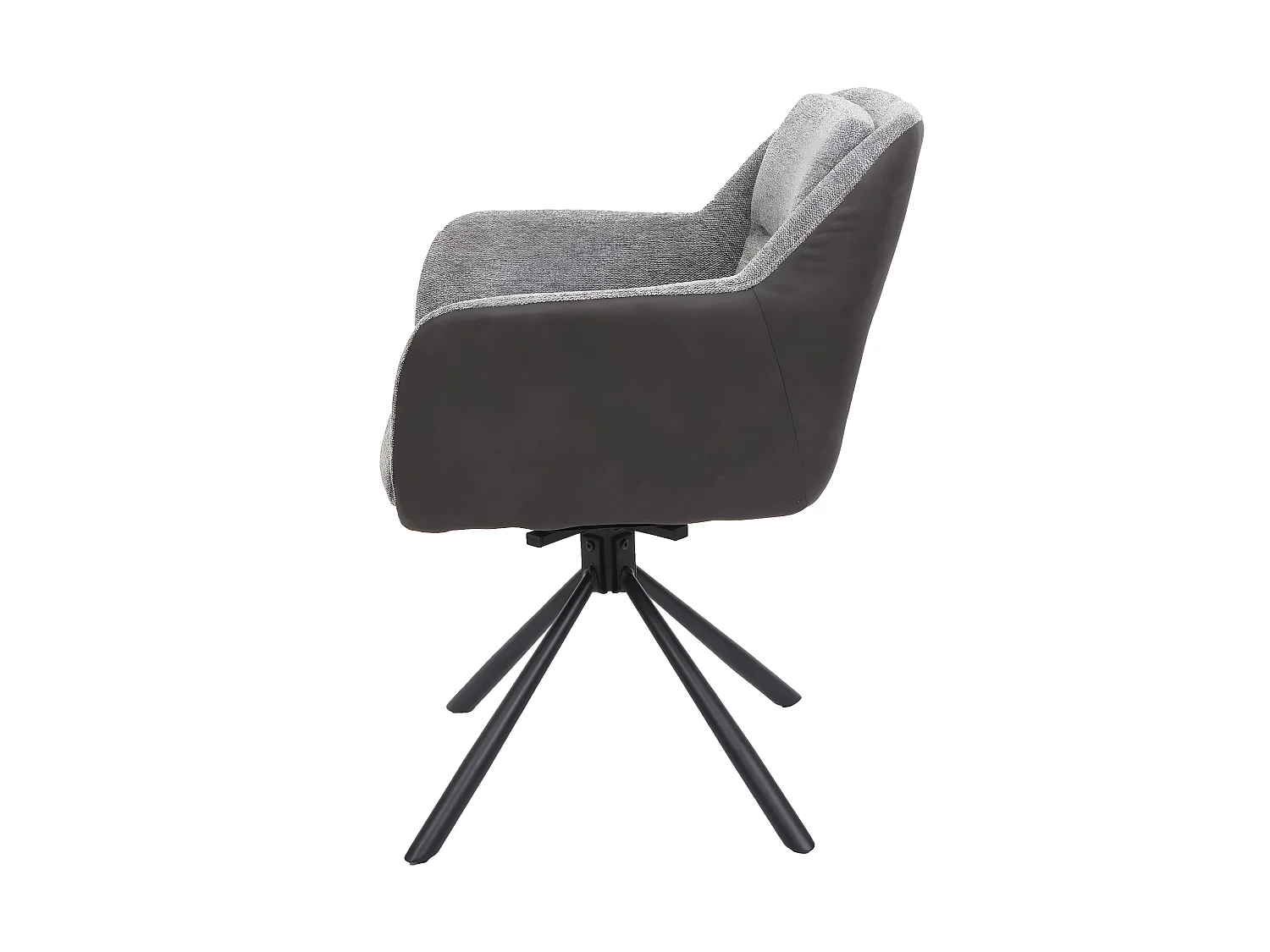 Chaise de salle à manger MCW-K33 (lot de 6),  similicuir, gris-gris foncé