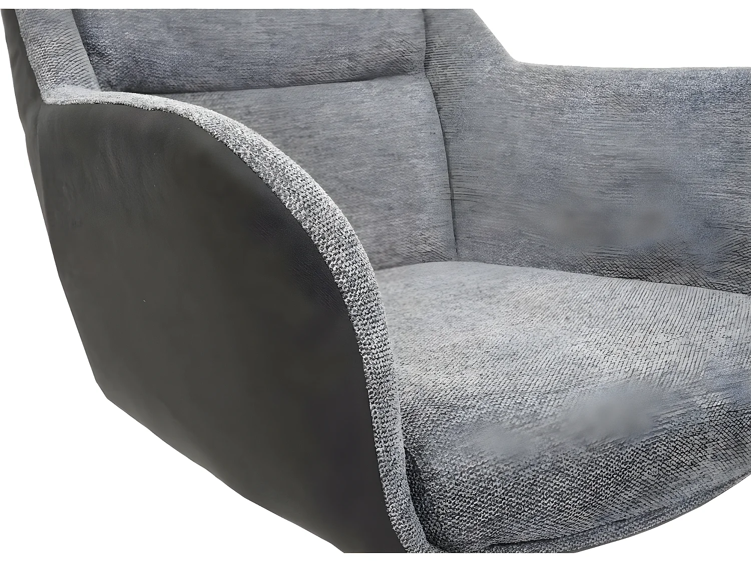 Cadeira de jantar MCW-K33 (conjunto de 6),  pele sintética, cinzento-cinzento escuro