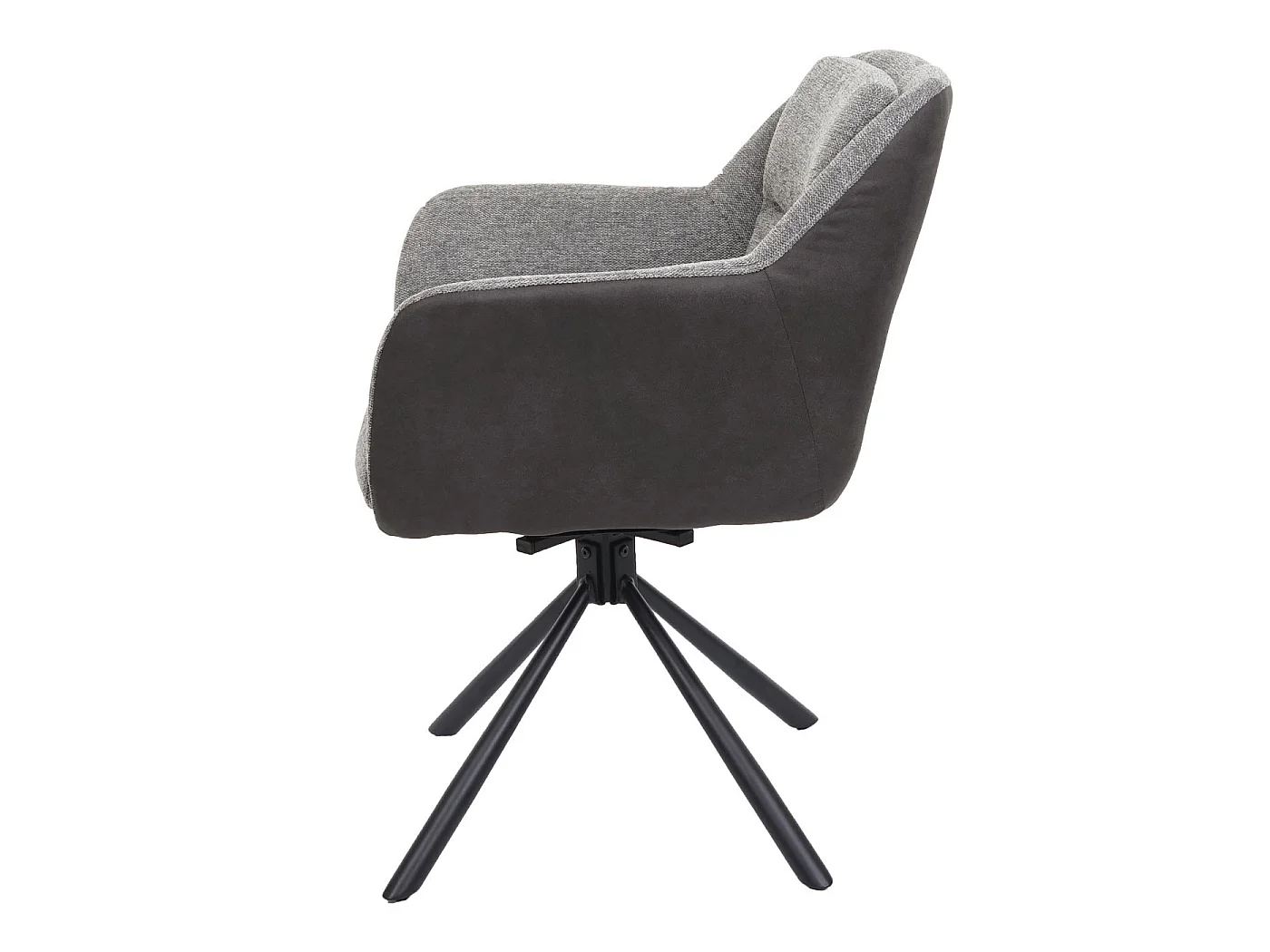 Chaise de salle à manger MCW-K33 (lot de 6),  similicuir, gris-gris foncé