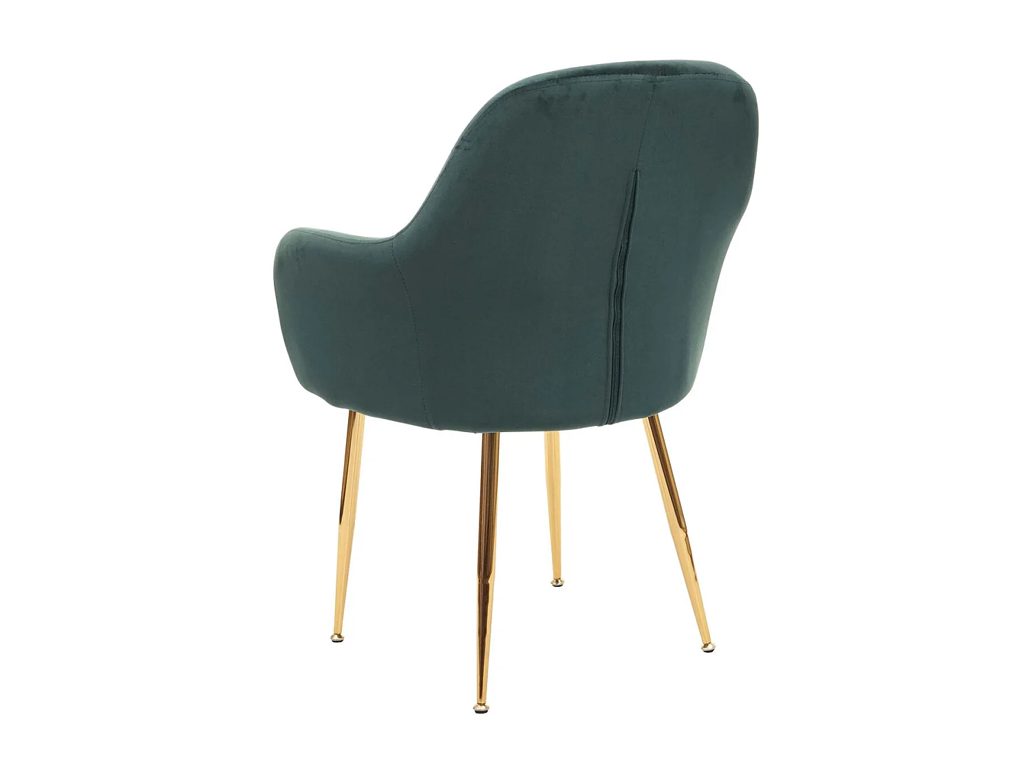 Chaise de salle à manger MCW-F18 (lot de 2),  vert velours, pieds dorés