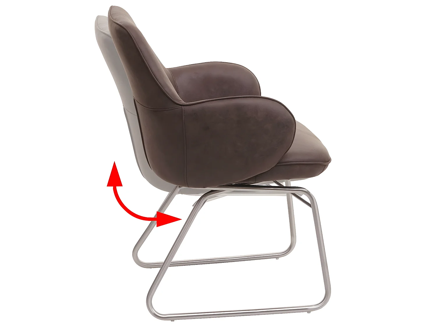 Silla de comedor MCW-G72,  marrón