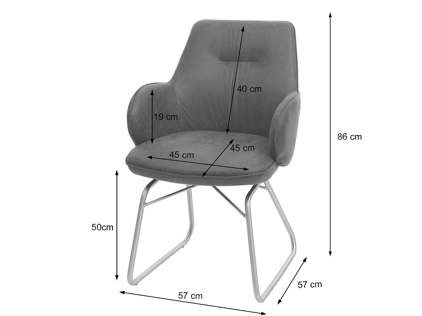 Silla de comedor MCW-G72,  marrón