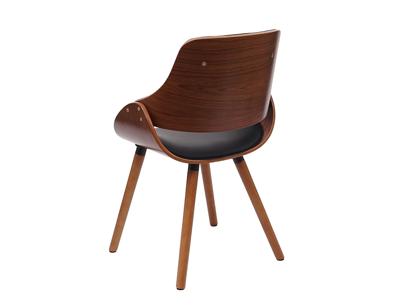 Krzesło do jadalni MCW-D23 (zestaw 6 sztuk),  sztuczna skóra czarna