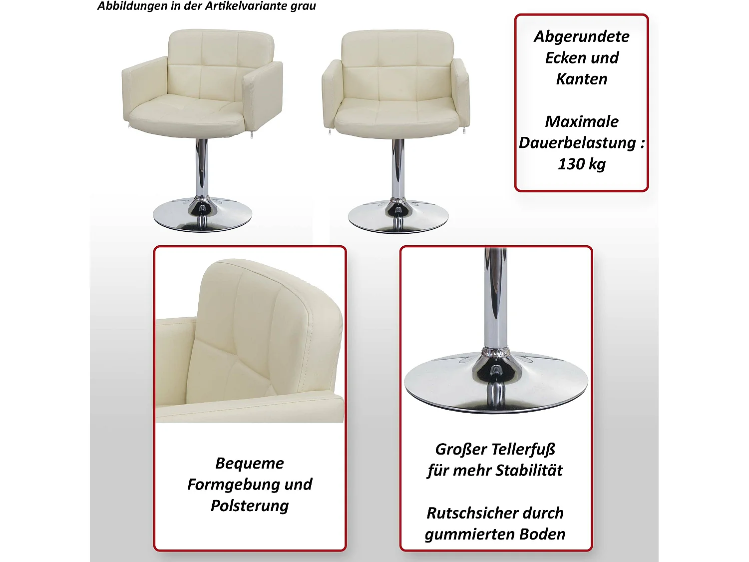 Krzesło do jadalni Houston,  kremowy