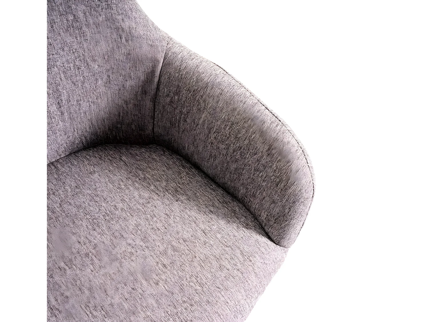 Set 2x sedie poltroncine MCW-F18 design retrò tessuto grigio gambe nere