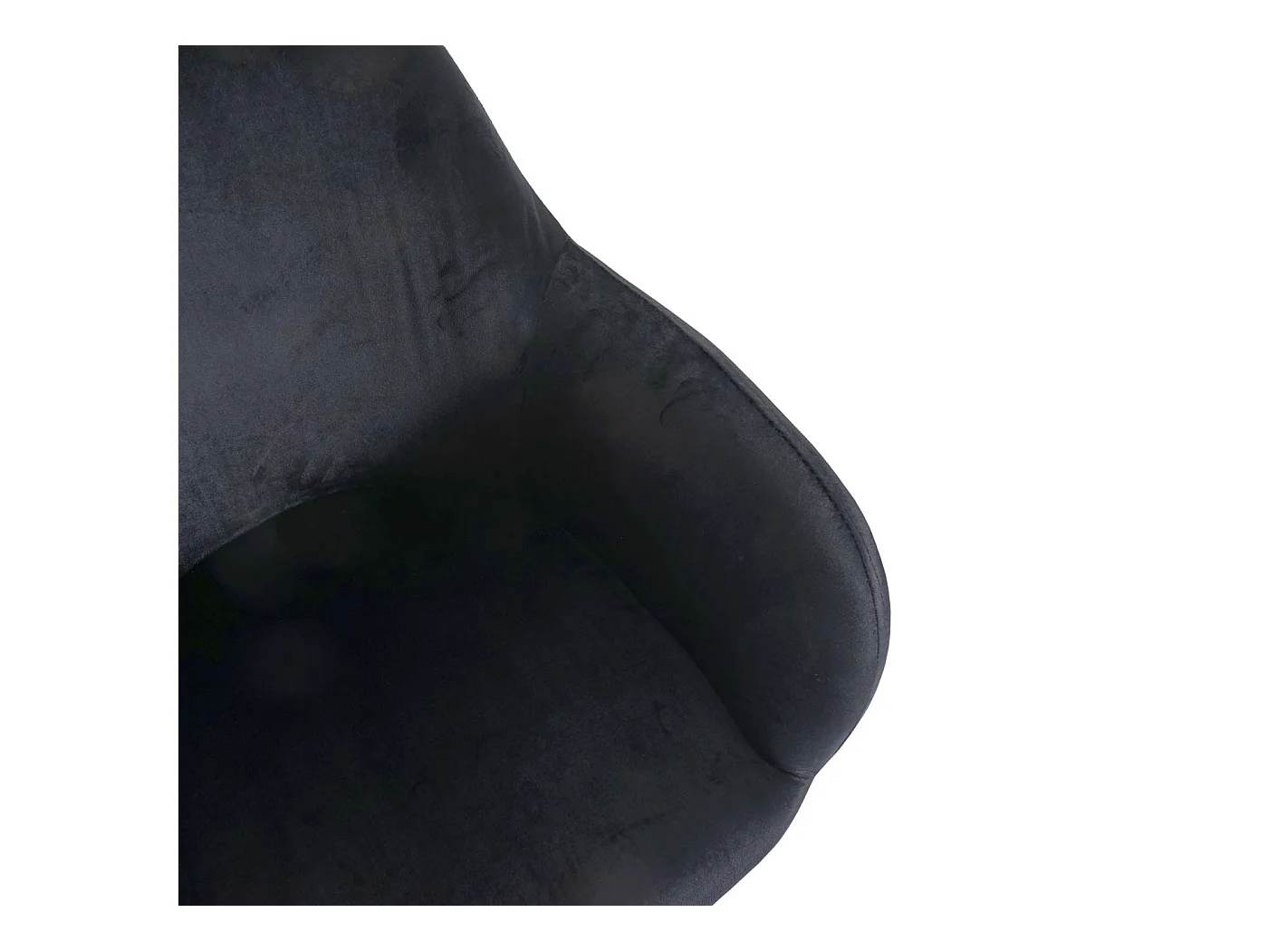 Esszimmerstuhl MCW-F18 (2er-Set), Samt schwarz, goldene Beine