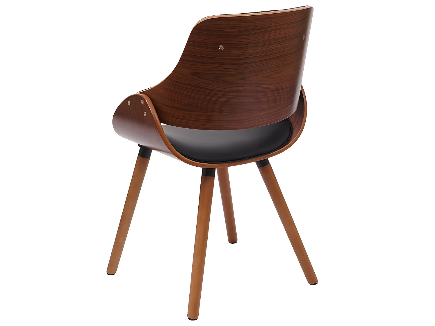 Chaise de salle à manger MCW-D23,  similicuir noir