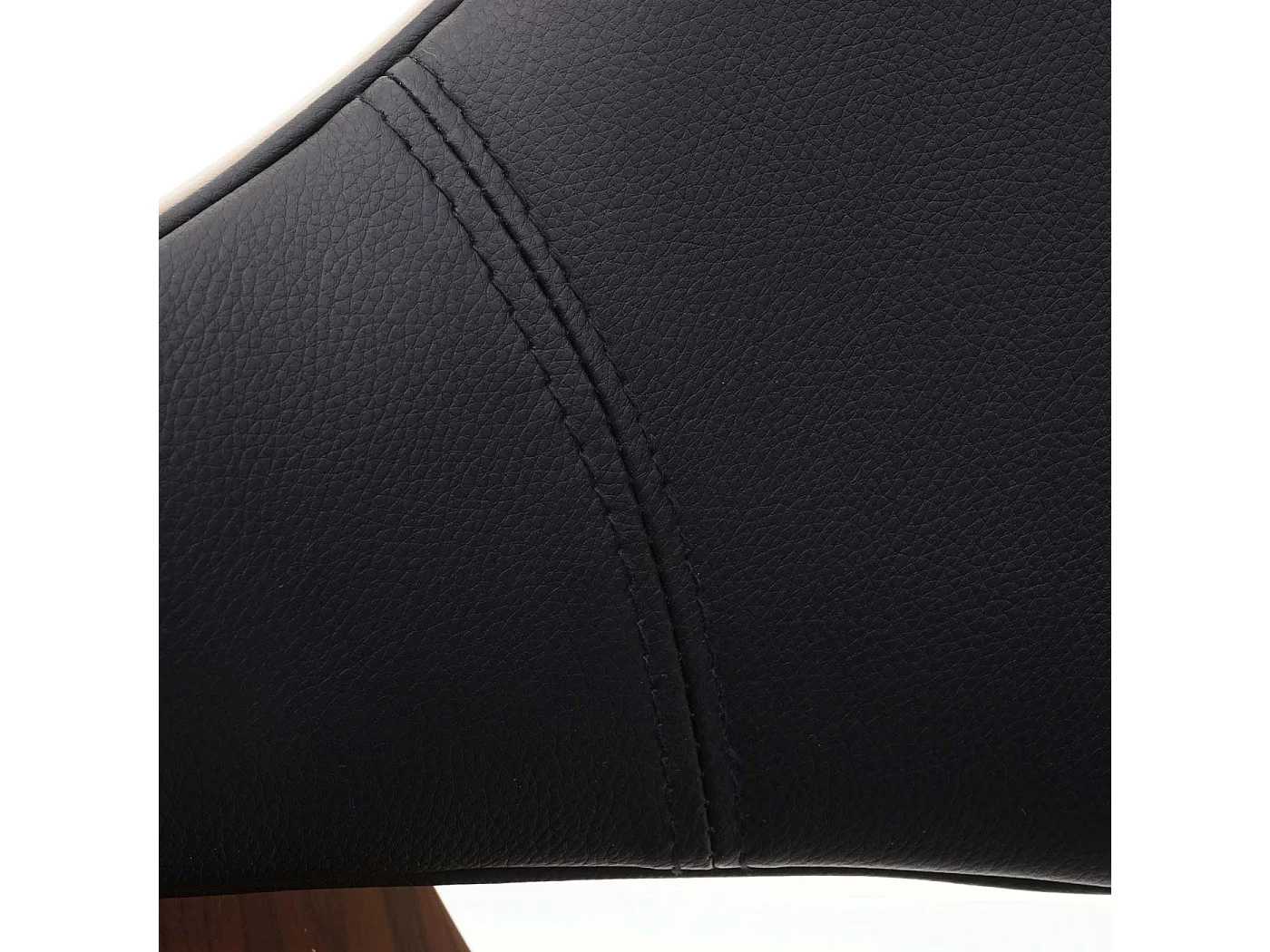 Chaise de salle à manger MCW-D23,  similicuir noir