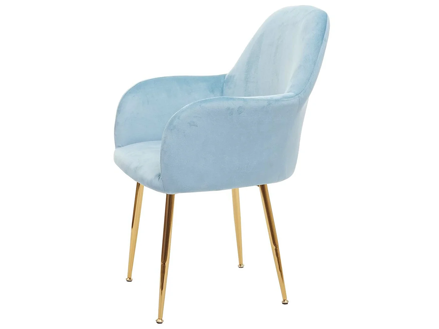 Cadeira de jantar MCW-F18 (conjunto de 2),  veludo menta, pernas douradas