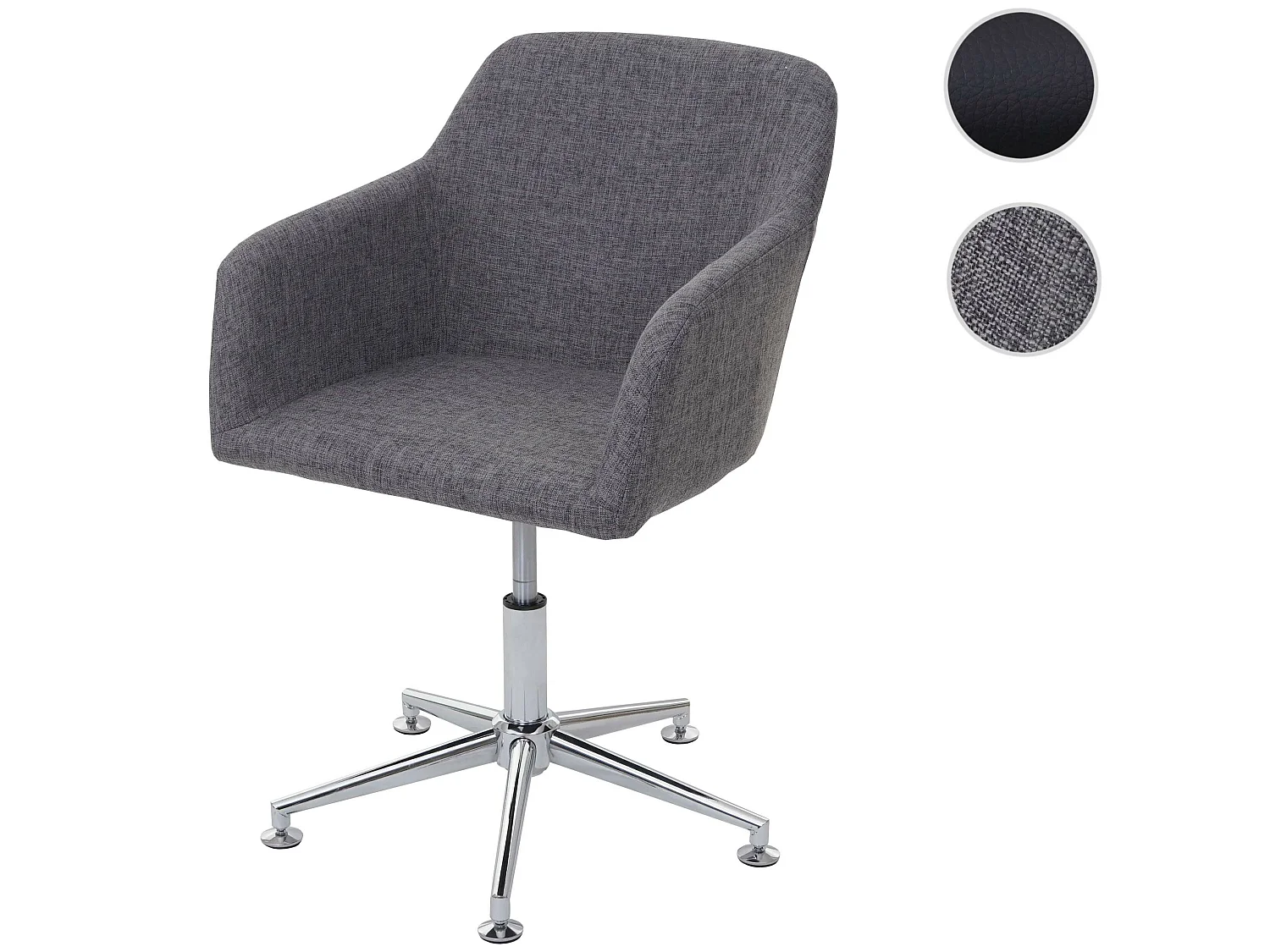 Chaise de salle à manger MCW-A74,  tissu, gris