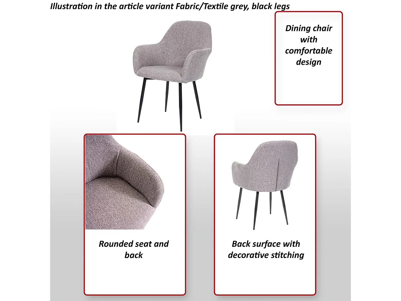 Set 2x sedie poltroncine MCW-F18 design retrò velluto rosa gambe dorate