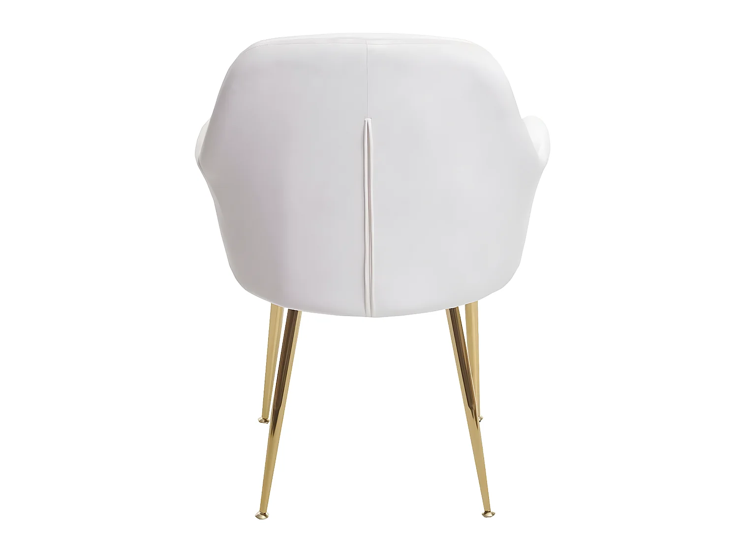 Chaise de salle à manger MCW-F18 (lot de 2),  velours crème-blanc, pieds dorés