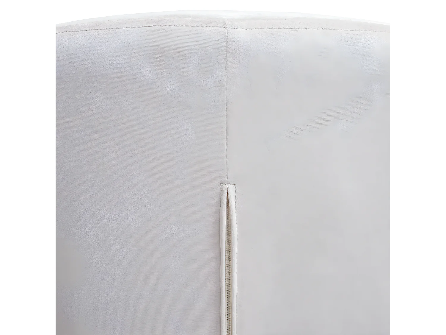 Chaise de salle à manger MCW-F18 (lot de 2),  velours crème-blanc, pieds dorés