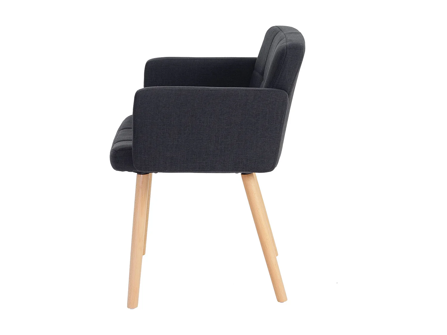 Chaise de salle à manger Houston II (lot de 6),  tissu, gris foncé