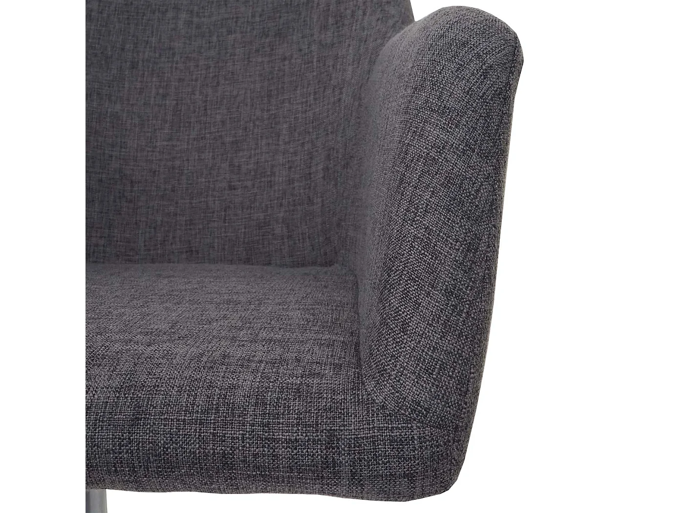 Set 6x sedie poltrone lounge elegante altezza regolabile girevole MCW-A74 tessuto grigio