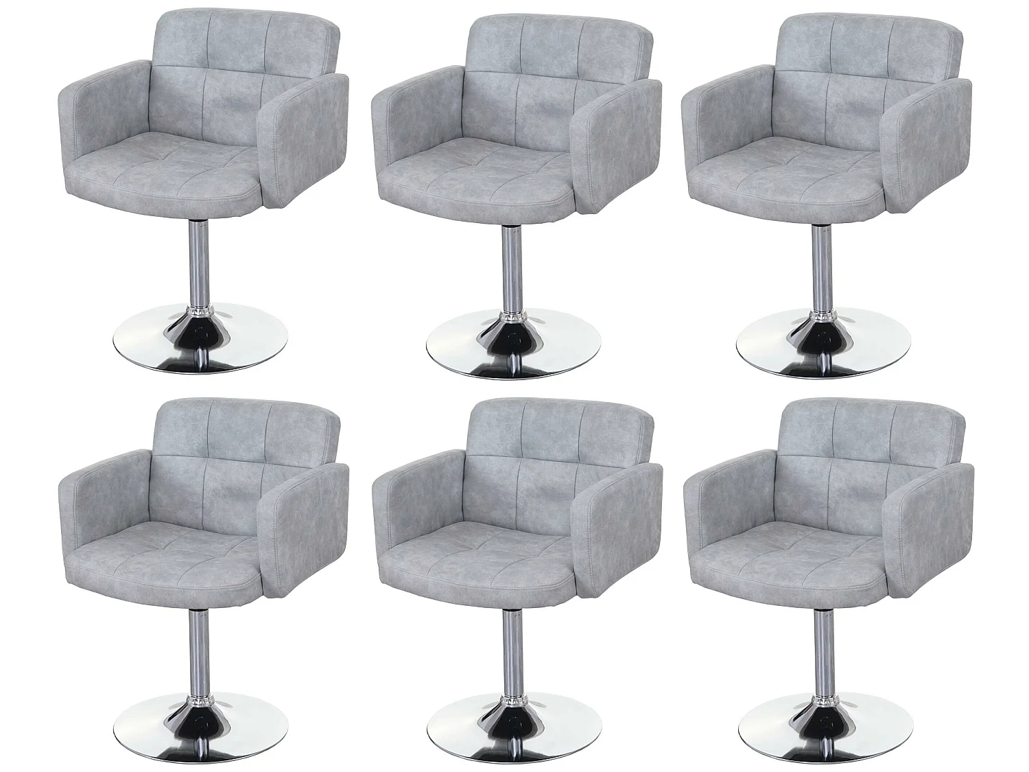 Chaise de salle à manger Houston (lot de 6),  gris vintage