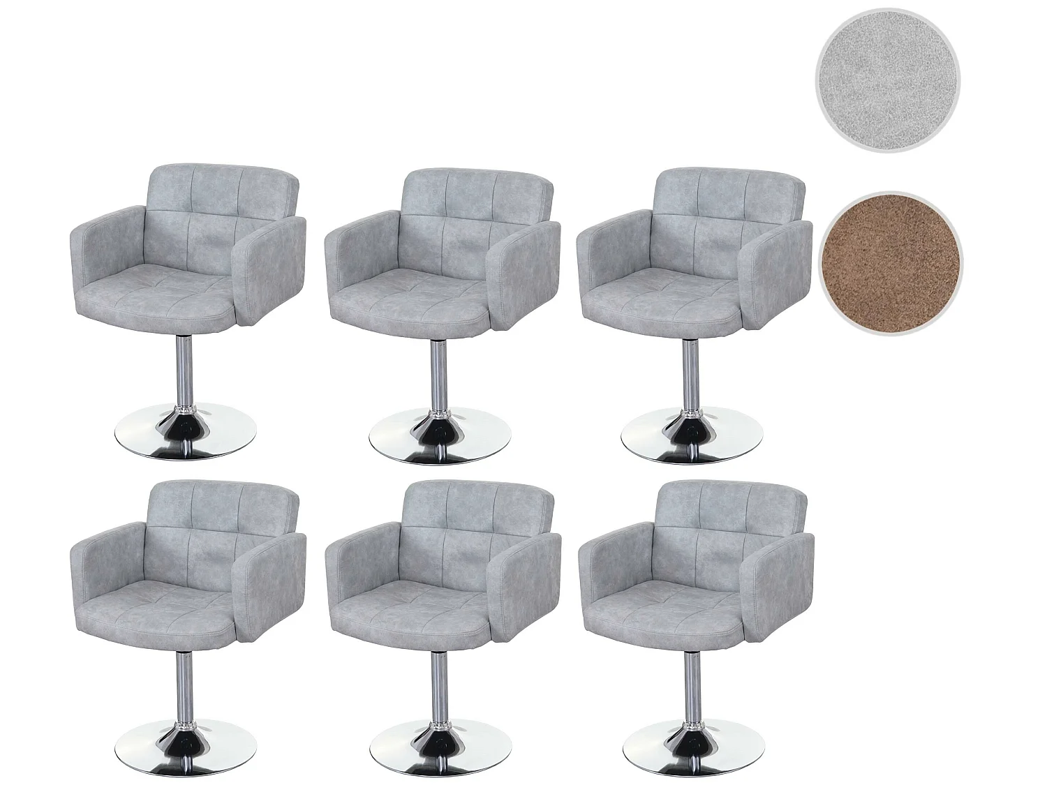 Chaise de salle à manger Houston (lot de 6),  gris vintage