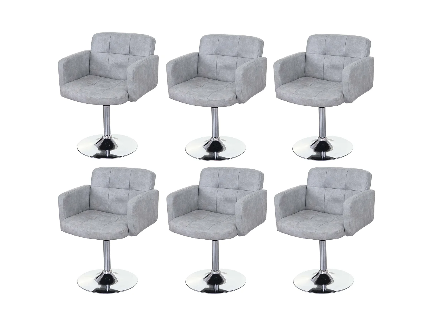 Krzesło do jadalni Houston (zestaw 6 sztuk),  vintage grey