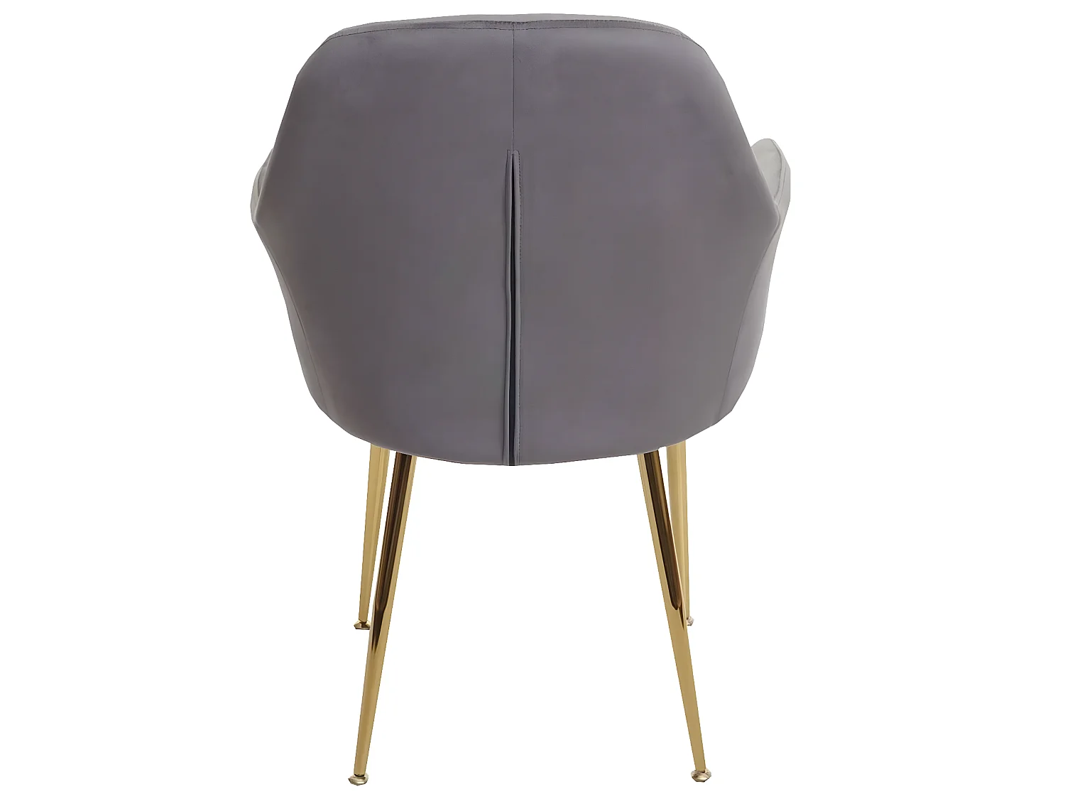 Chaise de salle à manger MCW-F18 (lot de 2),  velours gris, pieds dorés