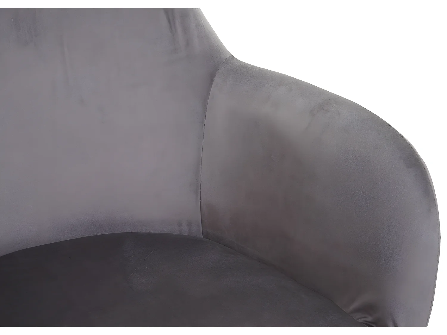 Chaise de salle à manger MCW-F18 (lot de 2),  velours gris, pieds dorés