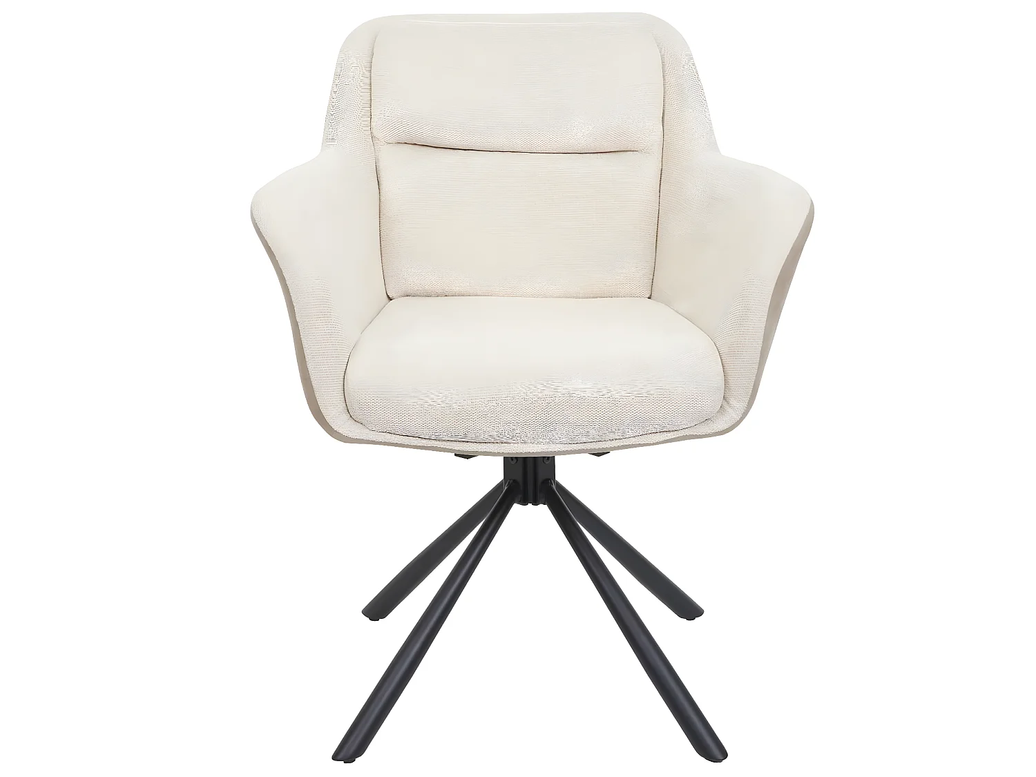 Krzesło do jadalni MCW-K33 (zestaw 2 sztuk),  sztuczna skóra, kremowy