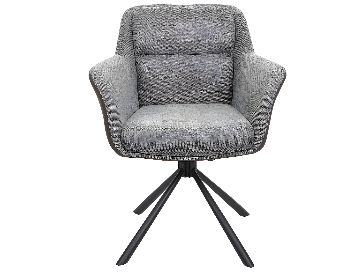 MCW-K33 eetkamerstoel (set van 2),  kunstleer, grijs-donkergrijs