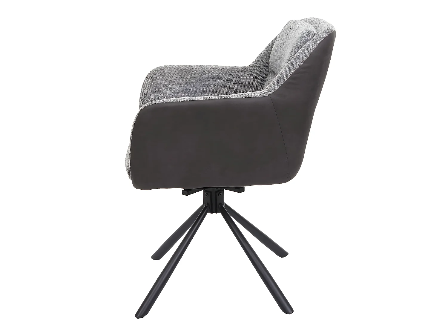 MCW-K33 eetkamerstoel (set van 2),  kunstleer, grijs-donkergrijs